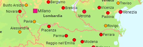 Italy Regions and Major Cities
