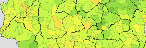 Elfenbeinküste Regionen und Unterpräfekturen