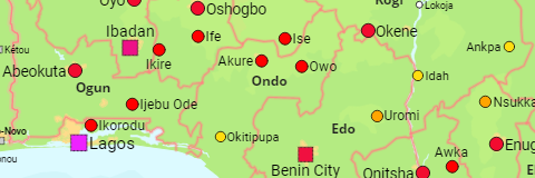 Nigeria Städte