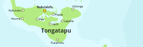 Tonga Divisionen und Orte