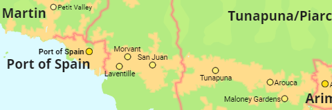 Trinidad and Tobago Municipalities and Urban Communities