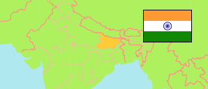 Bihār (Indien) Karte