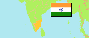 Tamil Nādu (Indien) Karte