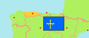 Asturias / Asturien (Spanien) Karte