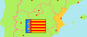 Comunitat Valenciana / Comunidad Valenciana (Spanien) Karte