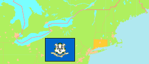 Connecticut (USA) Karte