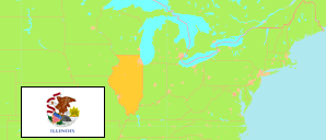 Illinois (USA) Karte