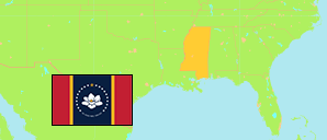 Mississippi (USA) Karte