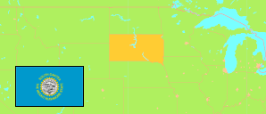South Dakota (USA) Karte