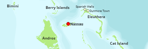 Bahamas Islands and Major Towns