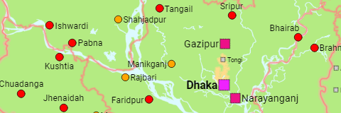 Bangladesh Divisions and Urban Areas