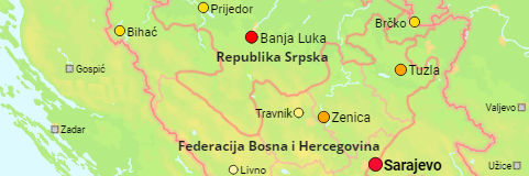 Bosnien Städte