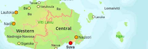 Fiji Provinces and Urban Areas