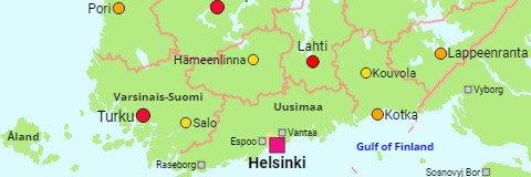 Finnland urbane Siedlungen