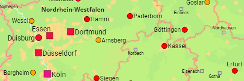 Germany States Districts Counties Cities Communes Agglomerations Settlements City Quarters Population Statistics In Maps And Charts