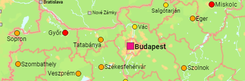Ungarn Städte