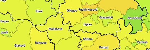 Kosovo Verwaltungsgliederung