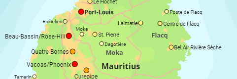 Mauritius Districts and Major Places