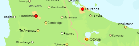 New Zealand Regions and Urban Areas
