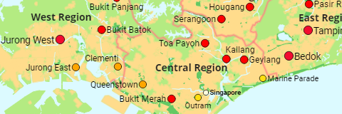 Singapore Regions and Major Planning Areas