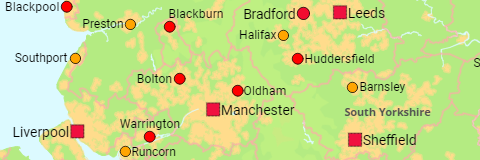 UK England Major Cities