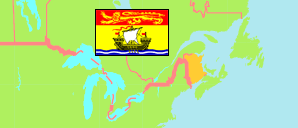 New Brunswick / Neubraunschweig (Kanada) Karte