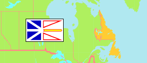 Newfoundland and Labrador / Neufundland und Labrador (Kanada) Karte