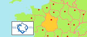 Centre - Val de Loire (Frankreich) Karte