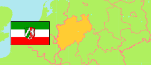 Nordrhein-Westfalen / North Rhine-Westphalia (Germany) Map