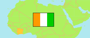Elfenbeinküste Karte