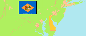 Delaware (USA) Karte