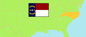 North Carolina (USA) Karte