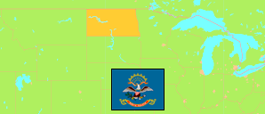 North Dakota (USA) Karte