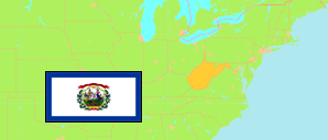 West Virginia (USA) Karte